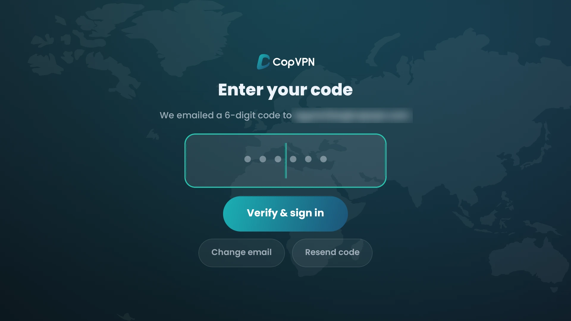 The Android TV code screen: Enter your code, six digit slots and a Verify & sign in button